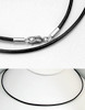 2mm Black Leather Necklace with Sterling Silver Fittings
