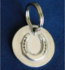 Engravable Medium Sterling Silver Horseshoe Halter Tag, Dog Collar and Personalized Tag