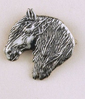 Sterling Silver Friesian Horse Pin