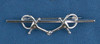 Sterling Silver Bit Pin. Replica of c.1930 piece. 3"