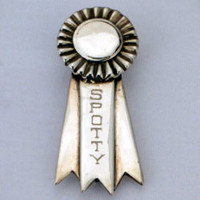 Sterling Silver Ribbon PIN with Hand Engraving