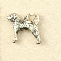 Sterling Silver Border Terrier Dog Breed Charm