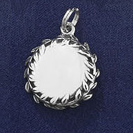 Sterling Silver Engraveable Disc Charm or Pendant