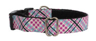 Clasp Collar [Plaid Blue & Pink]