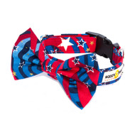 Clasp Collar with Bow Tie [Captain America]