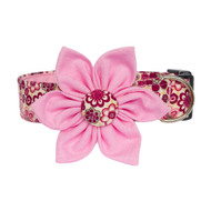 Clasp Collar with Flower [Ditsy Flowers Pink]