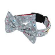 Clasp Collar with Bow Tie [Xmas Snowmen]