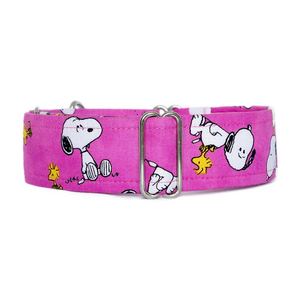 Large Snoopy Oh Joy! Red Noddy & Sweets Handmade Dog Collar with Charm