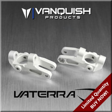 Vaterra Twin Hammers Front 15 Degree Caster Block Set Clear Anodized