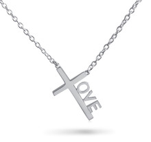 Love Cross™ CLASSIC MINI in Solid Sterling Silver on an 18" Silver chain. 

Pendant Size: 7/8" x 1/2"
Made in USA. 