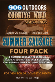 Cooking Wild Seasonings 4 Pack Carton - SUMMER SAUSAGE