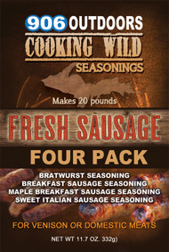 Cooking Wild Seasonings 4 Pack Carton - FRESH SAUSAGE