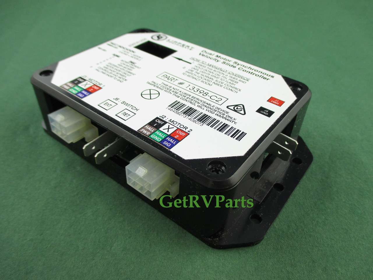 13398-D0 Dual Motor Synchronous Velocity Slide Controller – Replacement For Lippert In-Wall Slide-Out On RVs, V-Sync II Compatible, Black – Easy Install