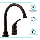 Dura Faucet DF-NMK301-VB RV Goose Neck Faucet Venetian Bronze