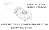 BAL 21900000 RV Slide Out Accu Slide Compact Standard Motor Kit With Sprocket Up Tray  64ZY