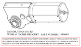 BAL 21900005 RV Slide Out Exact Slide Motor Kit Left Hand 10 Tooth Sprocket