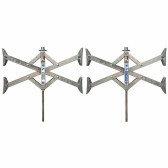 BAL 28024 RV X-Tended X-Chock Tire Locking Chock Wide Track Axle 2 Pack