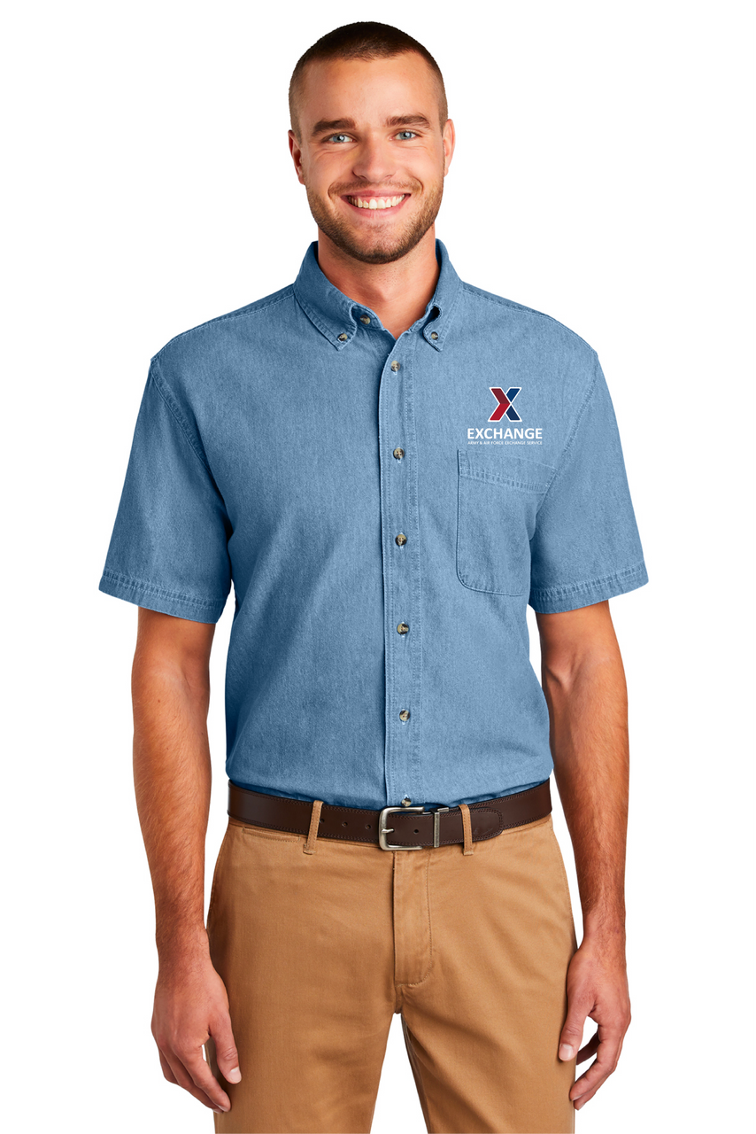 eagle short sleeve dress shirts Men's Eagle Floral Americana Short Sleeve Shirt, Navy / S / Linen-Feel