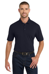 100% COTTON SHORT Sleeve POLO - MENS - Navy w/sleeve XEX logos