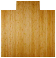 Bamboo Deluxe Roll-Up Chairmat, 55" x 57", with lip - Natural
