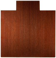 Bamboo Deluxe Roll-Up Chairmat, 55" x 57", with lip - Dark Cherry