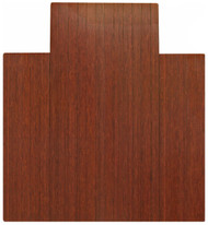Bamboo Roll-Up Chairmat, 44" x 52", with lip - Dark Cherry
