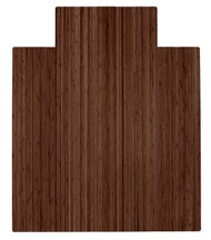 Bamboo Roll-Up Chairmat, 44" x 52", with lip - Walnut