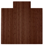 Bamboo Roll-Up Chairmat, 55" x 57", with lip - Walnut