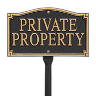 Whitehall Private Property Statement Plaque