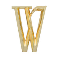 Whitehall Classic 6 Inch Letter - W - Brass - Zinc