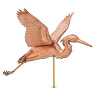 Whitehall Copper Heron Weathervane - Polished - Copper