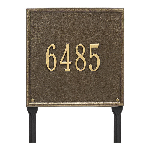Whitehall Personalized Square Plaque - Standard - Lawn - 1 line