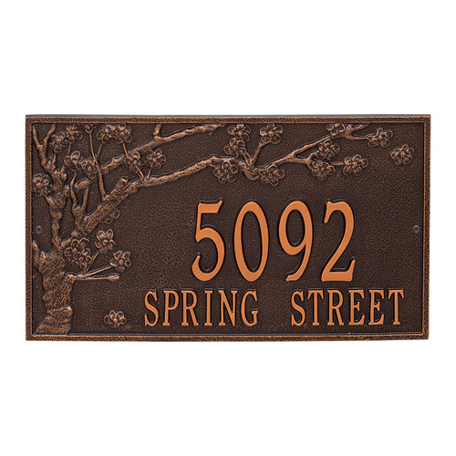 Whitehall Personalized Spring Blossom Plaque - Estate - Wall - 2 Line