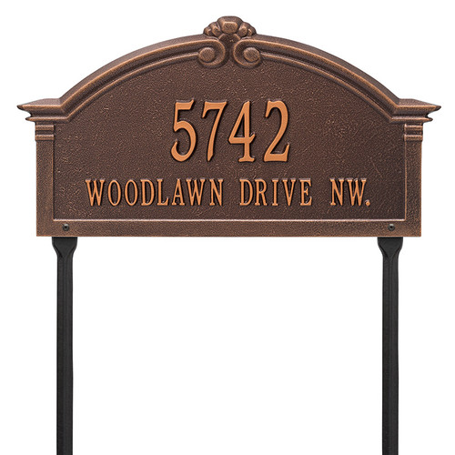 Whitehall Personalized Roselyn Arch Plaque - Grande - Lawn- 2 Line