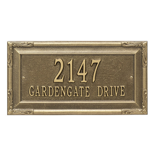 Whitehall Personalized Gardengate Plaque - Grande - Wall - 2 line
