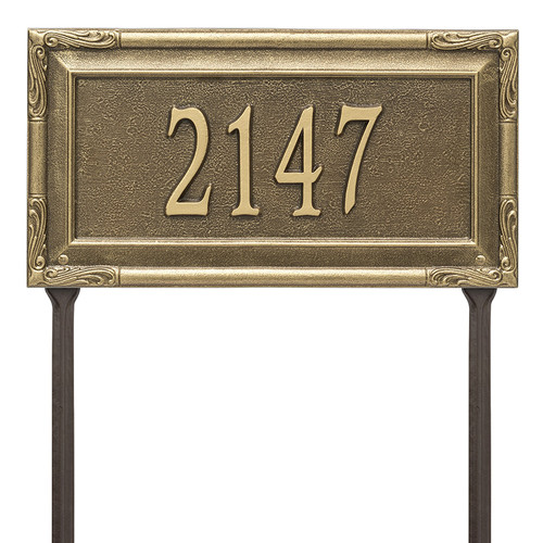 Whitehall Personalized Gardengate Plaque - Grande - Lawn - 1 line