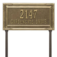 Whitehall Personalized Gardengate Plaque - Grande - Lawn - 2 line