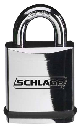 Schlage Portable Locks Heavy Duty Performance Chrome Plated Brass Padlock KS41 Small Format Interchangeable Core SFIC No Cylinder