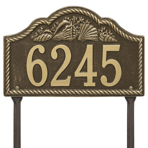 Whitehall Personalized Rope Shell Arch Plaque Lawn