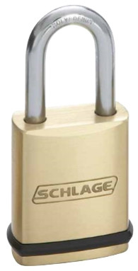 Schlage Portable Locks Heavy Duty Performance Brass Padlock KS43 Full Size Interchangeable Core FSIC No Cylinder