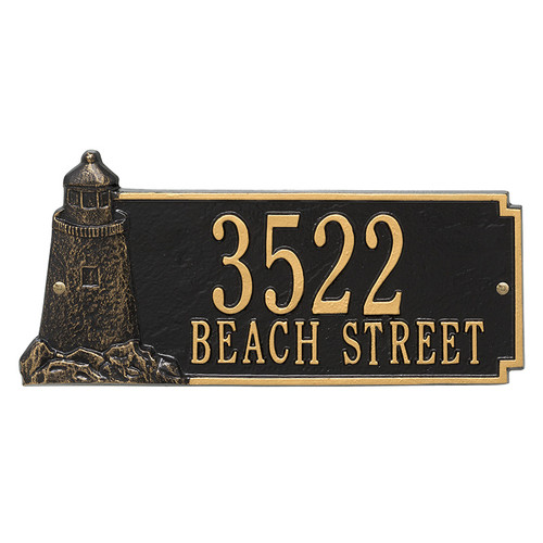Whitehall Personalized Lighthouse Rectangle Plaque 2 Line