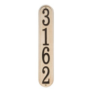 Whitehall Stonework Vertical House Numbers Plaque, Standard Wall 1-line