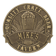 Whitehall Quality Craft Beer Tavern Round Plaque, Standard Wall 1-line