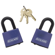 Schlage Flex Security Covered Laminated Steel Padlock 2-pack, keyed alike