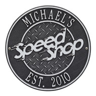 Whitehall Speed Shop Plaque - Standard Wall - Two Line