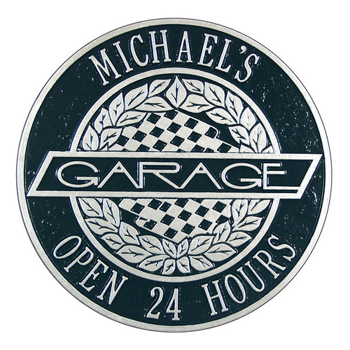 Whitehall Victory Lane Garage Plaque - Standard Wall - Two Line