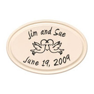 Whitehall Anniversary Heart & Birds Ceramic Personalized Plaque