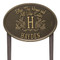 Whitehall Bless This Home Monogram Oval Personalized Plaque - Lawn