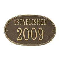 Whitehall Established Date Personalized Plaque