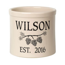 Whitehall Personalized Pine Bough Established 2 Gallon Crock